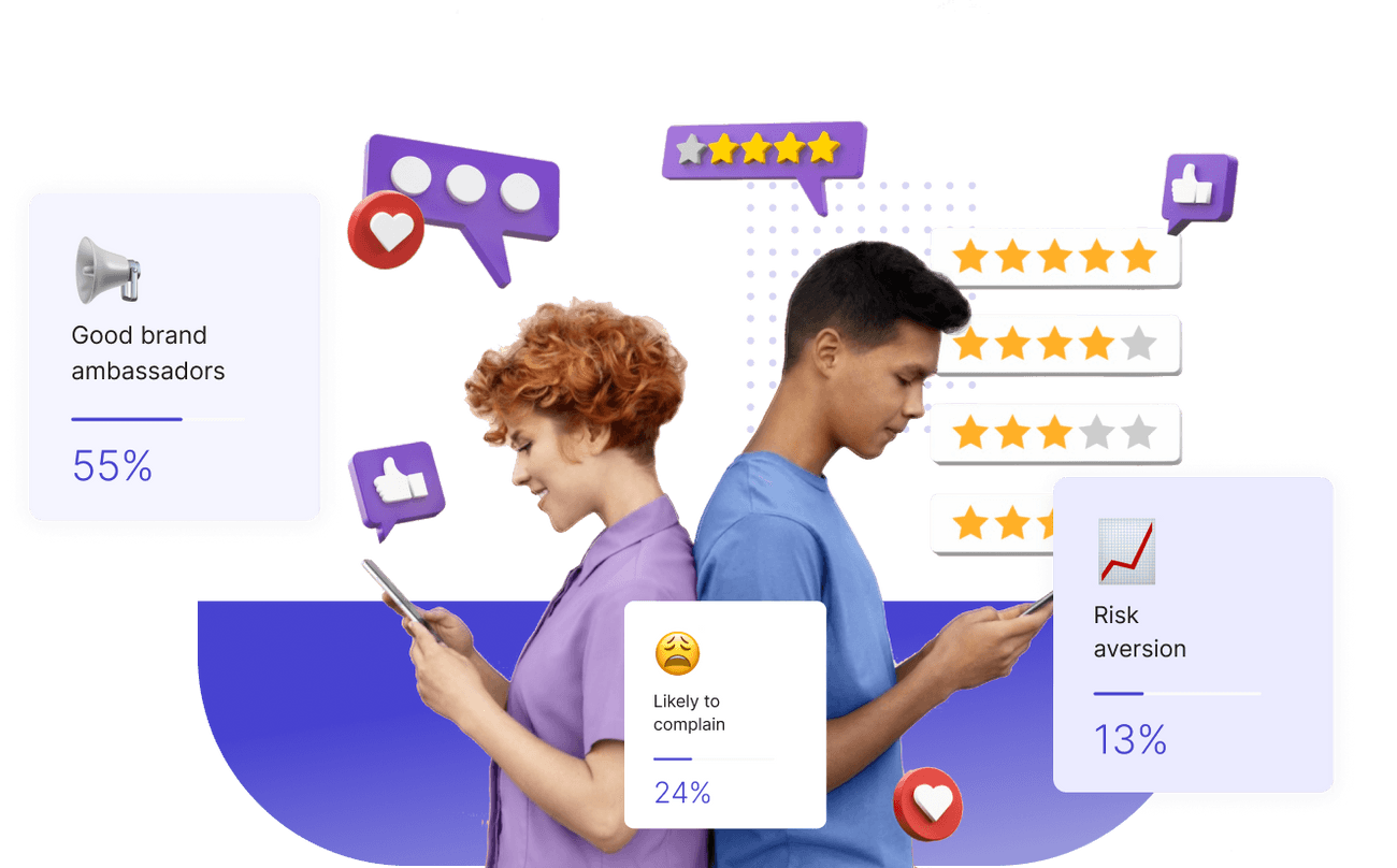 An image showing a man and a woman using phones